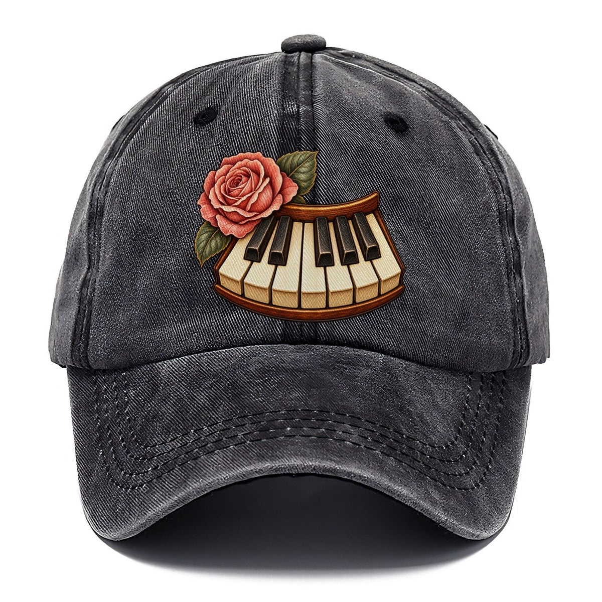 Piano And Garden Rose Character Club Classic Cap – Graphite