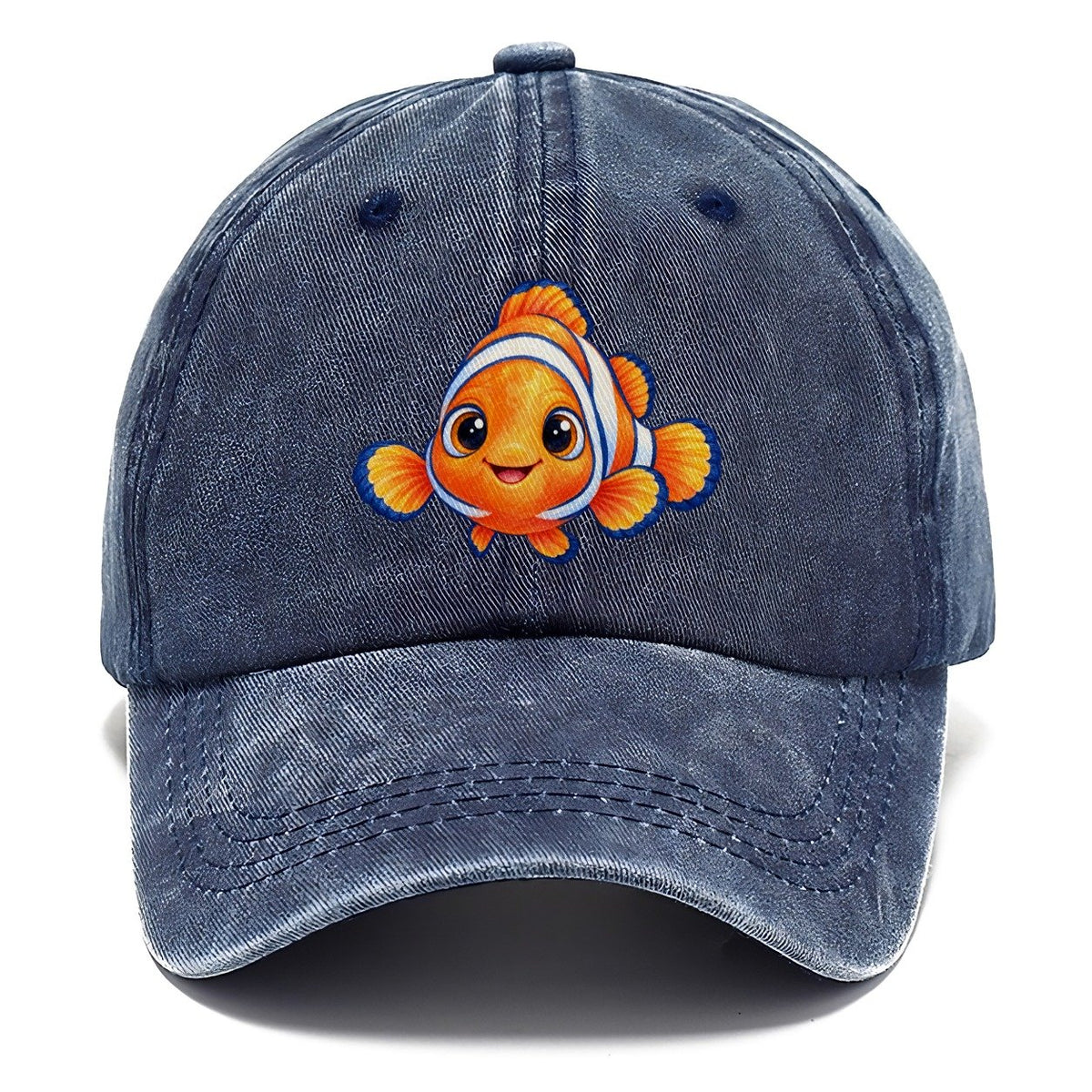 Clownfish Symmetric Hello Sea Sprite Classic Cap – Twilight Navy