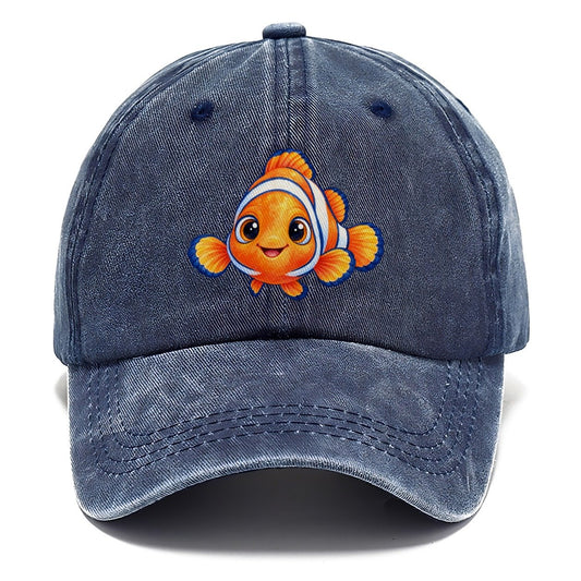 Clownfish Symmetric Hello Sea Sprite Classic Cap – Twilight Navy
