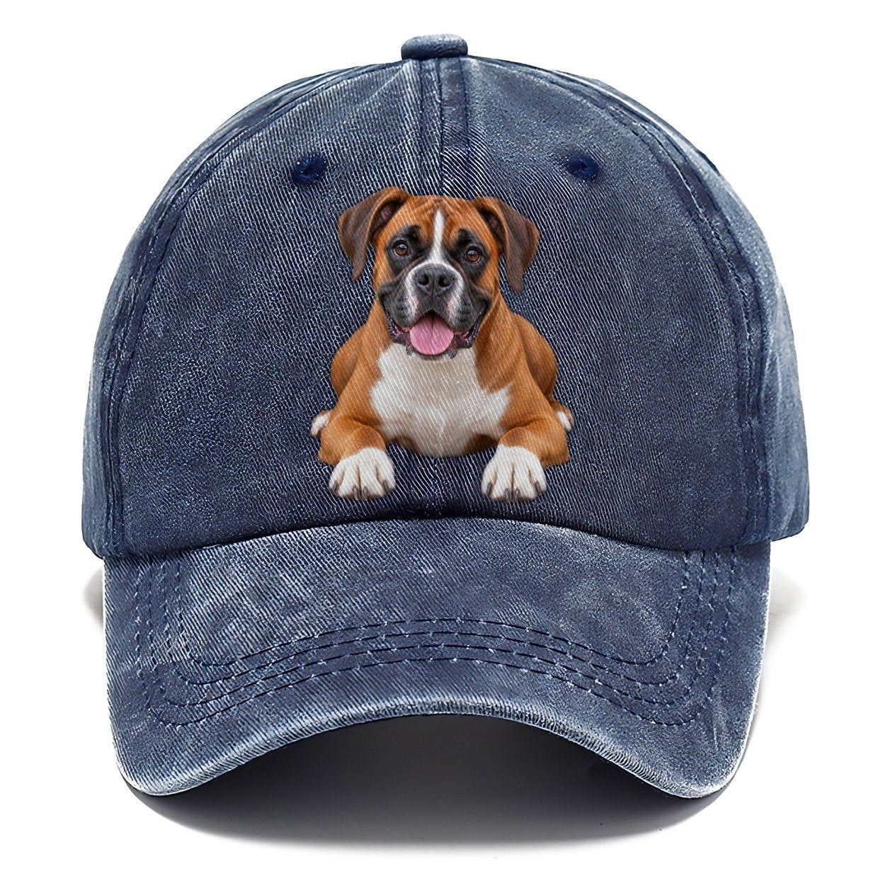 Boxer Lying Down Top Breeds Classic Cap – Twilight Navy