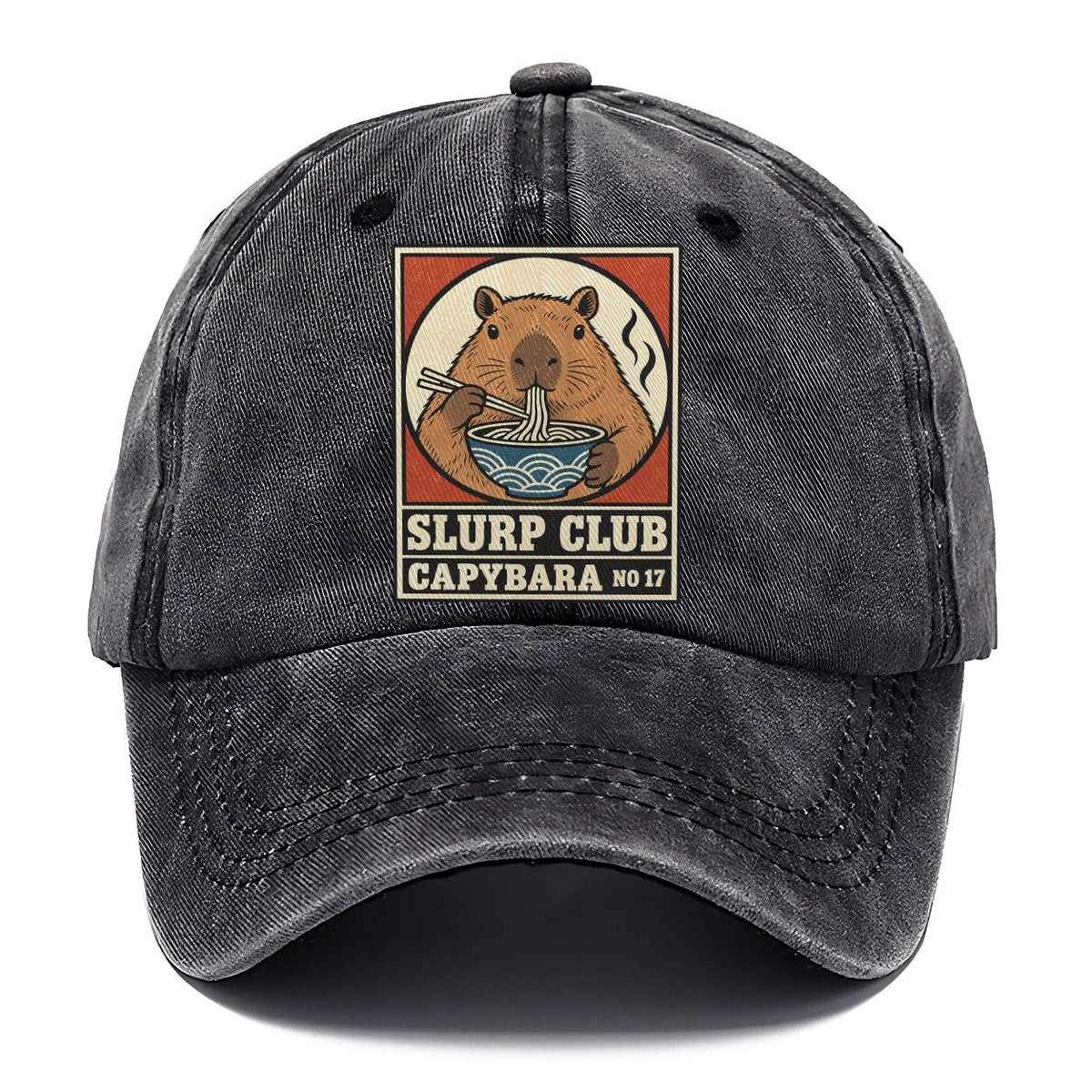 Capybara Calm Slurp Club Classic Cap – Graphite