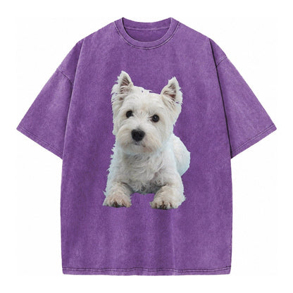 West Highland White Terrier Vintage T-shirt – Purple