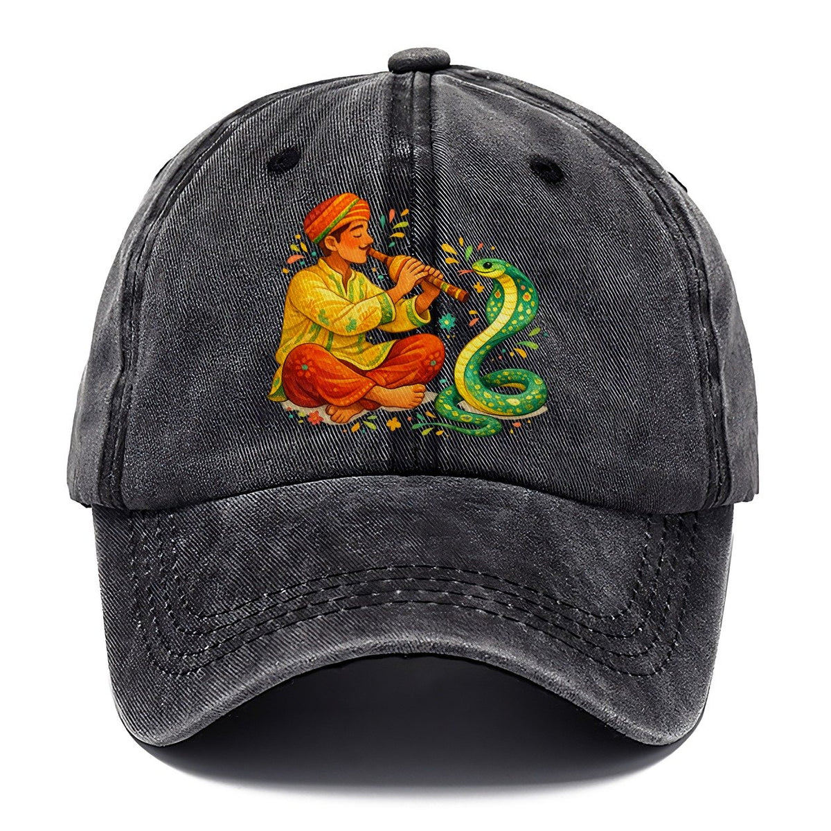 Snake Charmer Playing Flute Classic Cap – Graphite