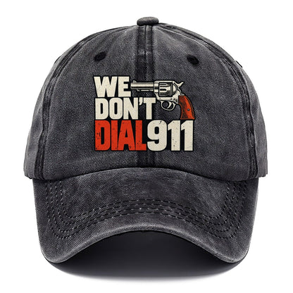 Swiss Type Block We Don't Dial 911 Classic Cap – Graphite