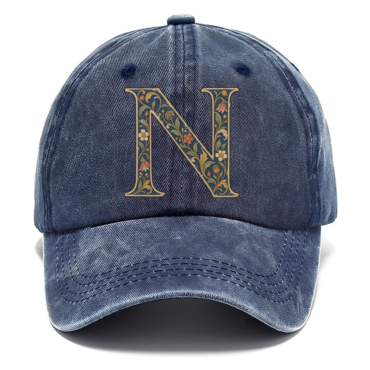 Wildflower N Monogram Classic Cap – Twilight Navy