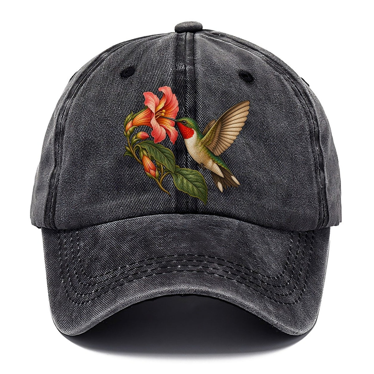 Hummingbird Trumpet Blossom Character Club Classic Cap – Graphite