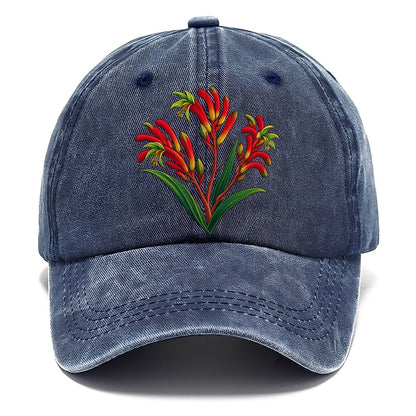 Western Australia Red And Green Kangaroo Paw Australia Cultural Icons Classic Cap – Twilight Navy