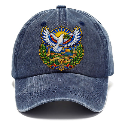 Dove Over The City Jerusalem Classic Cap – Twilight Navy