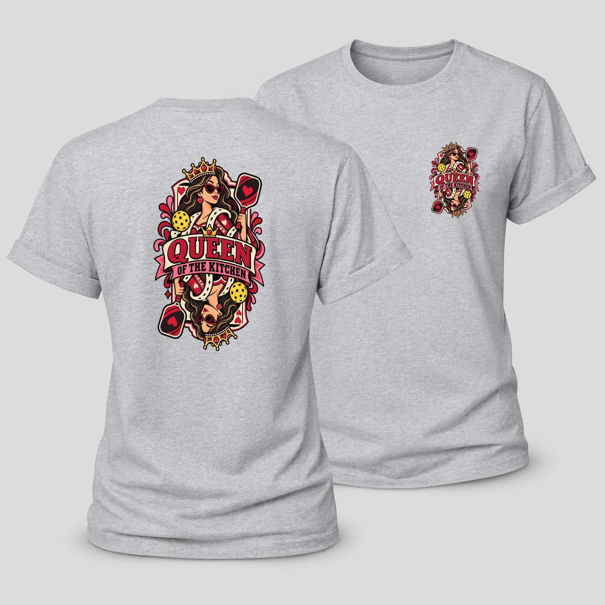 Queen Of The Kitchen Pickleball Life Women's Cotton T-Shirt – Sport Grey