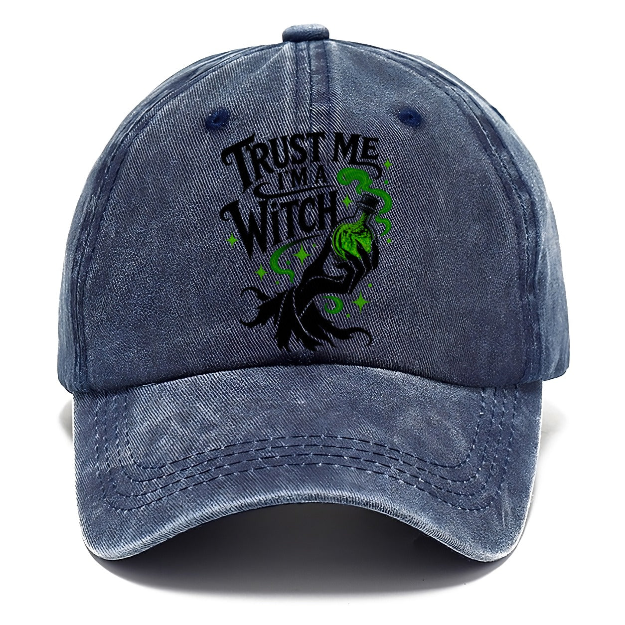 Trust Me I Am A Witch Slogan Witch Magic Classic Cap – Twilight Navy