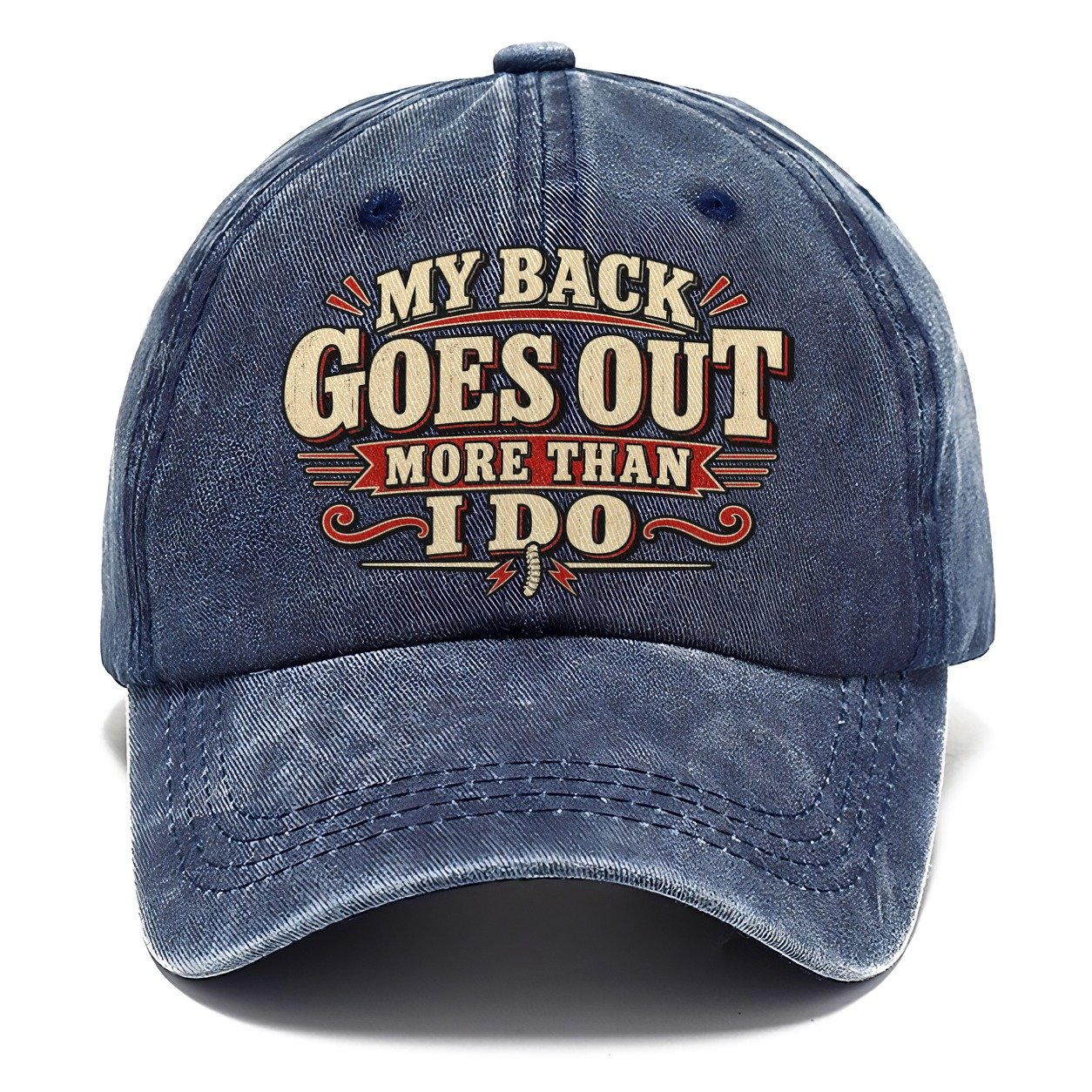 My Back Goes Out More Than I Do American Wit Classic Cap – Twilight Navy