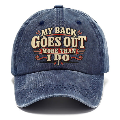My Back Goes Out More Than I Do American Wit Classic Cap – Twilight Navy