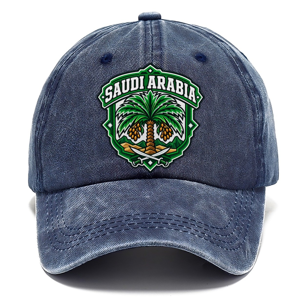 Saudi Arabia Retro Badge Country Logos Classic Cap – Twilight Navy