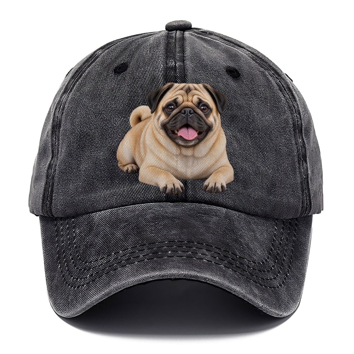Pug Lying Down Top Breeds Classic Cap – Graphite