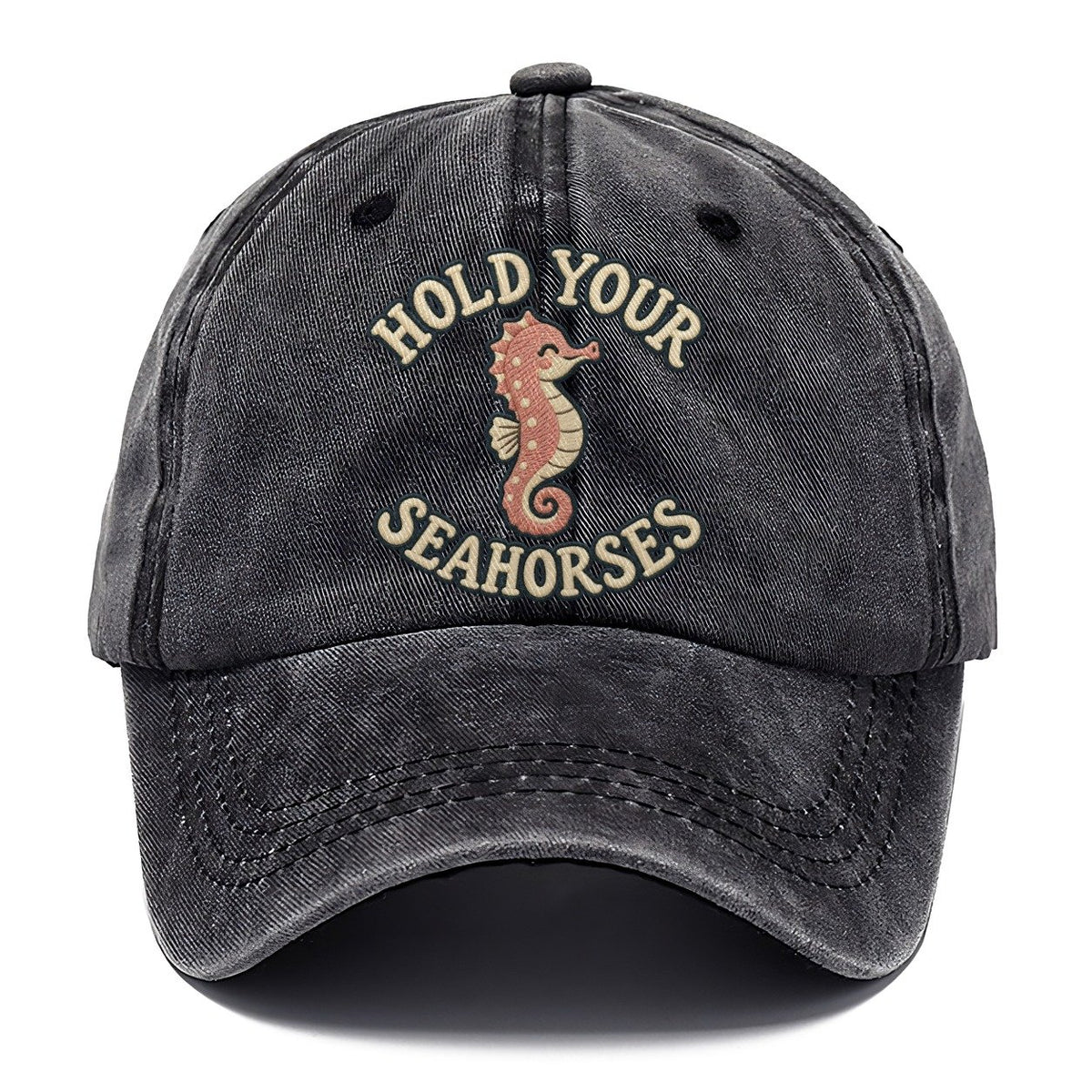 Seahorse Animal Puns Classic Cap – Graphite