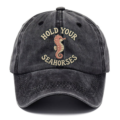 Seahorse Animal Puns Classic Cap – Graphite