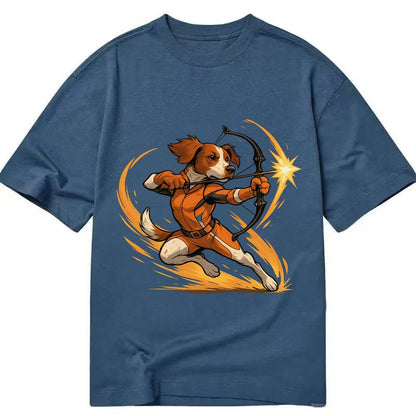 Brittany Hawkeye Hunting Heritage Compound Bow Gear Orange W Classic T-shirt – Twilight Navy