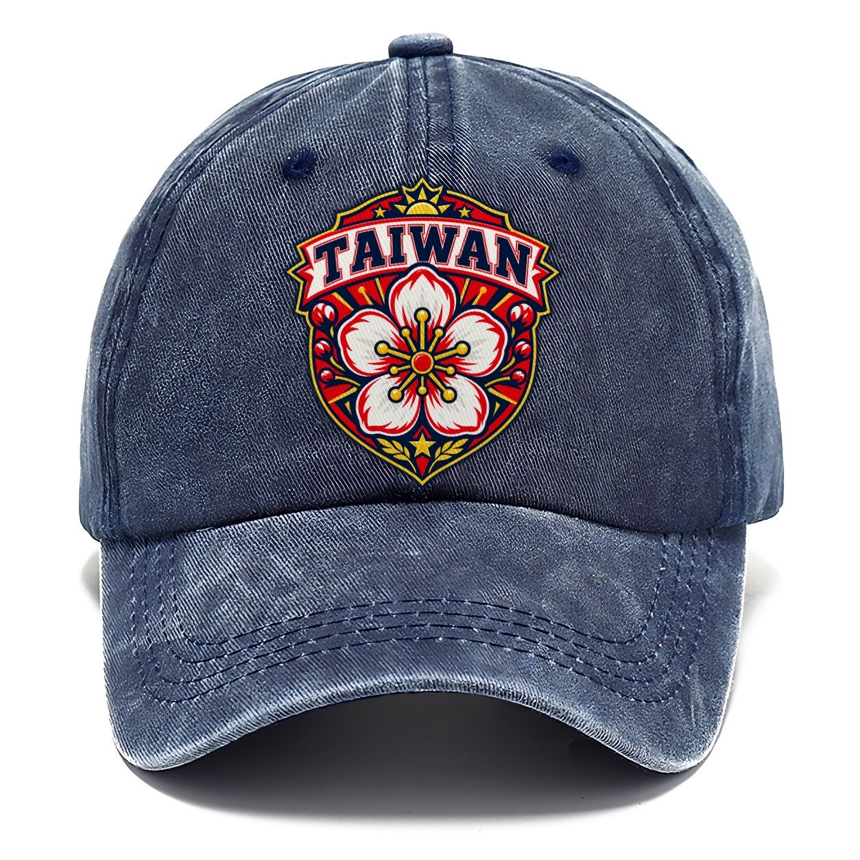 Taiwan Retro Badge Country Logos Classic Cap – Twilight Navy