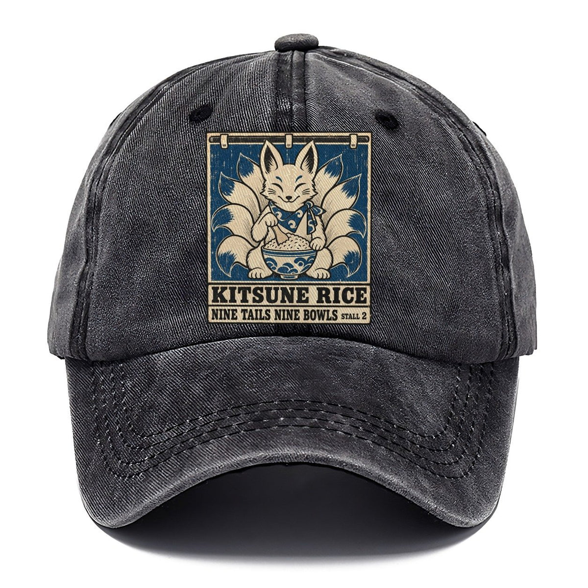 Kitsune Rice Yokai Night Market Classic Cap – Graphite