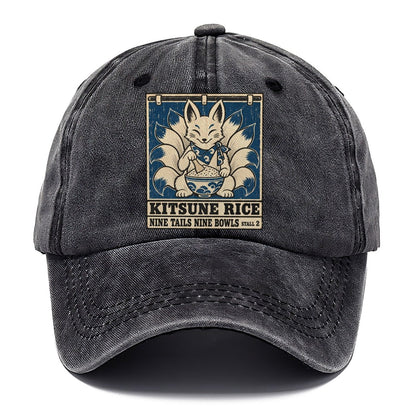 Kitsune Rice Yokai Night Market Classic Cap – Graphite