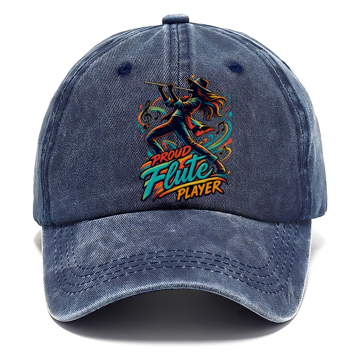 Proud Flute Player Music Instruments Classic Cap – Twilight Navy