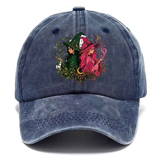 Dual Witch Botanical Moon Classic Cap – Twilight Navy