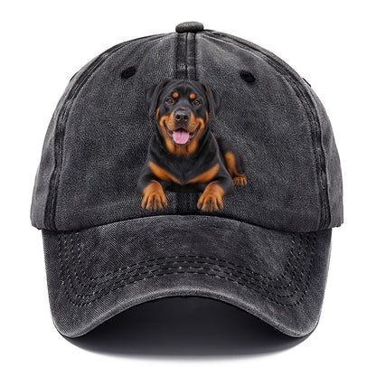 Rottweiler Sitting Top Breeds Classic Cap – Graphite
