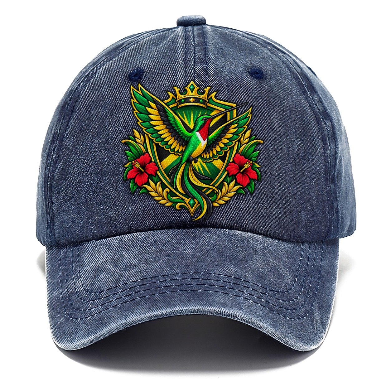 Jamaica Heraldic Crest Country Logos Classic Cap – Twilight Navy