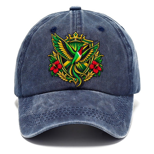 Jamaica Heraldic Crest Country Logos Classic Cap – Twilight Navy
