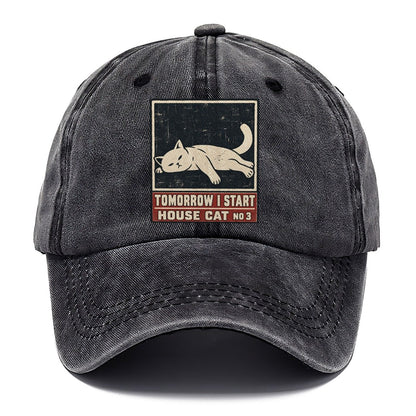 Tomorrow I Start Neko Says No Classic Cap – Graphite