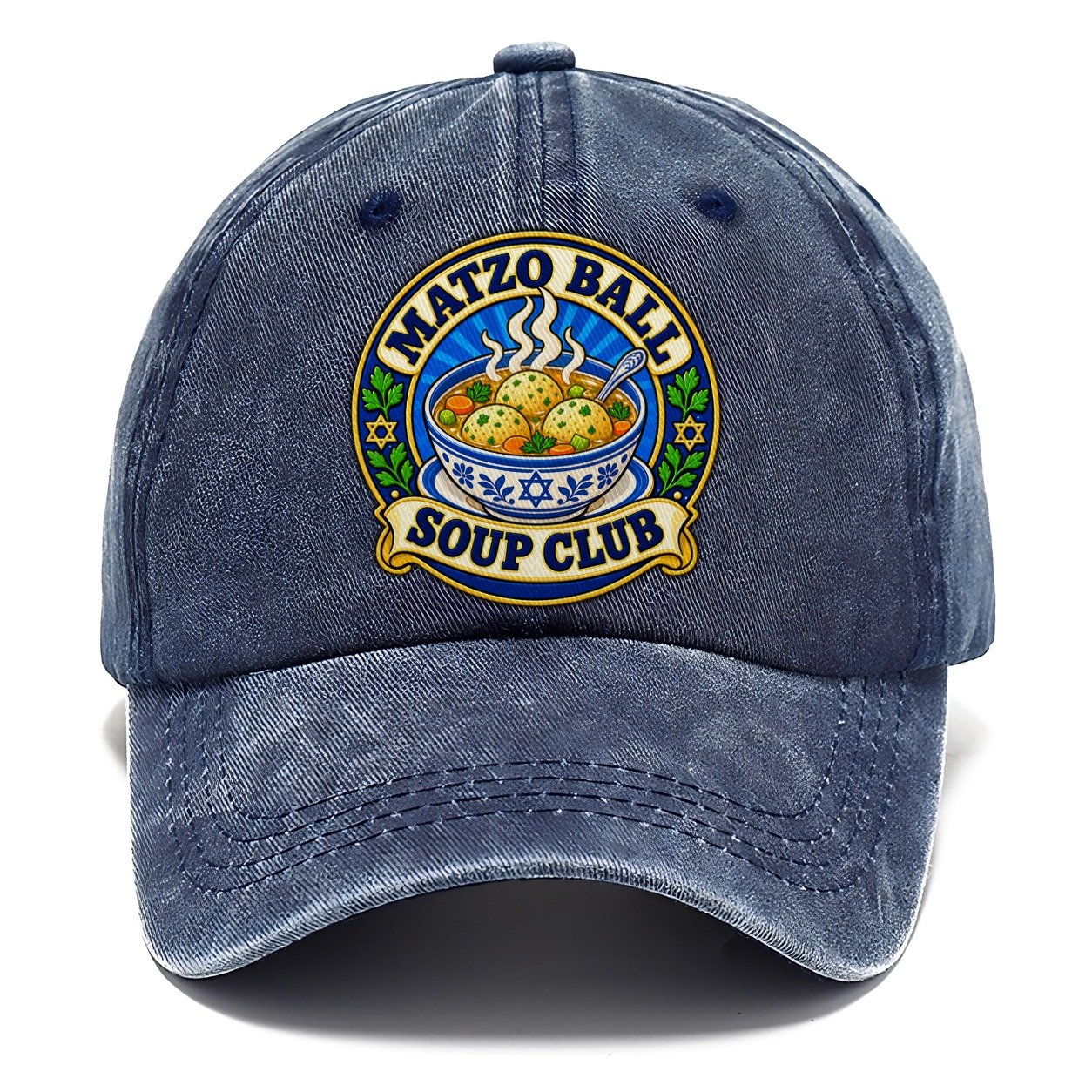 Matzo Ball Soup Club Judaism Heritage Classic Cap – Twilight Navy