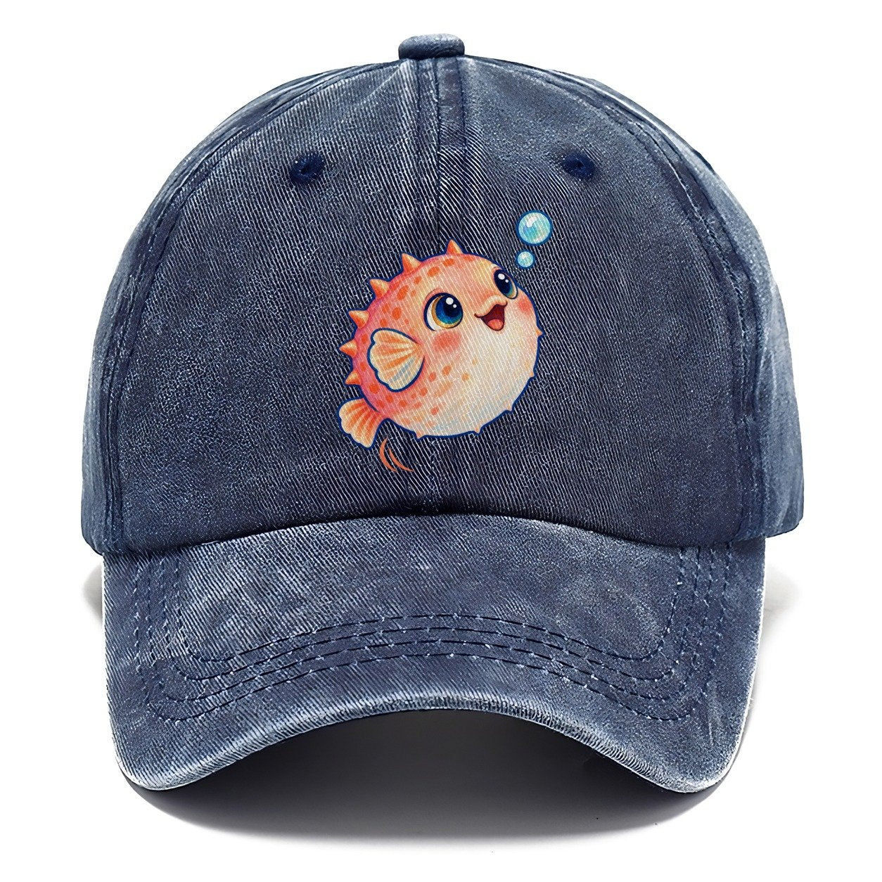 Pufferfish Bubble Bounce Sea Sprite Classic Cap – Twilight Navy