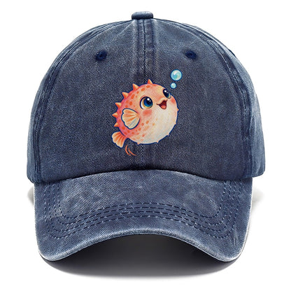 Pufferfish Bubble Bounce Sea Sprite Classic Cap – Twilight Navy