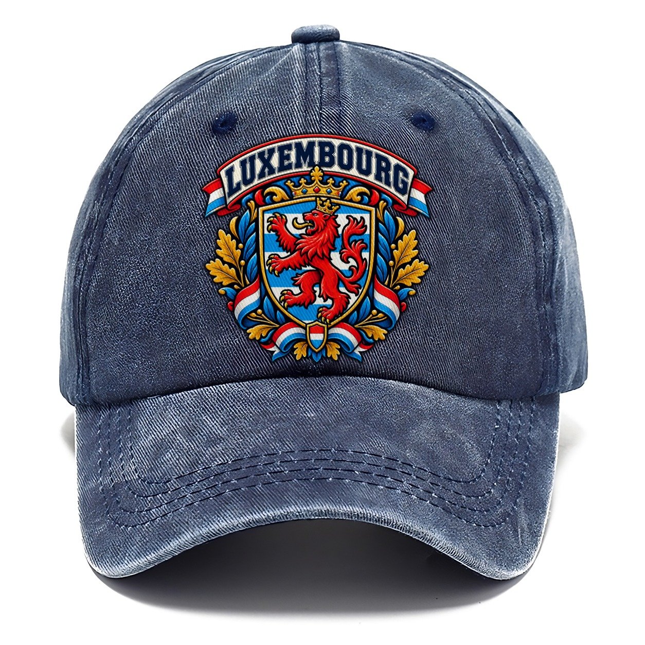 Luxembourg Retro Badge Country Logos Classic Cap – Twilight Navy