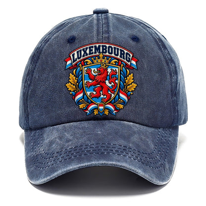 Luxembourg Retro Badge Country Logos Classic Cap – Twilight Navy