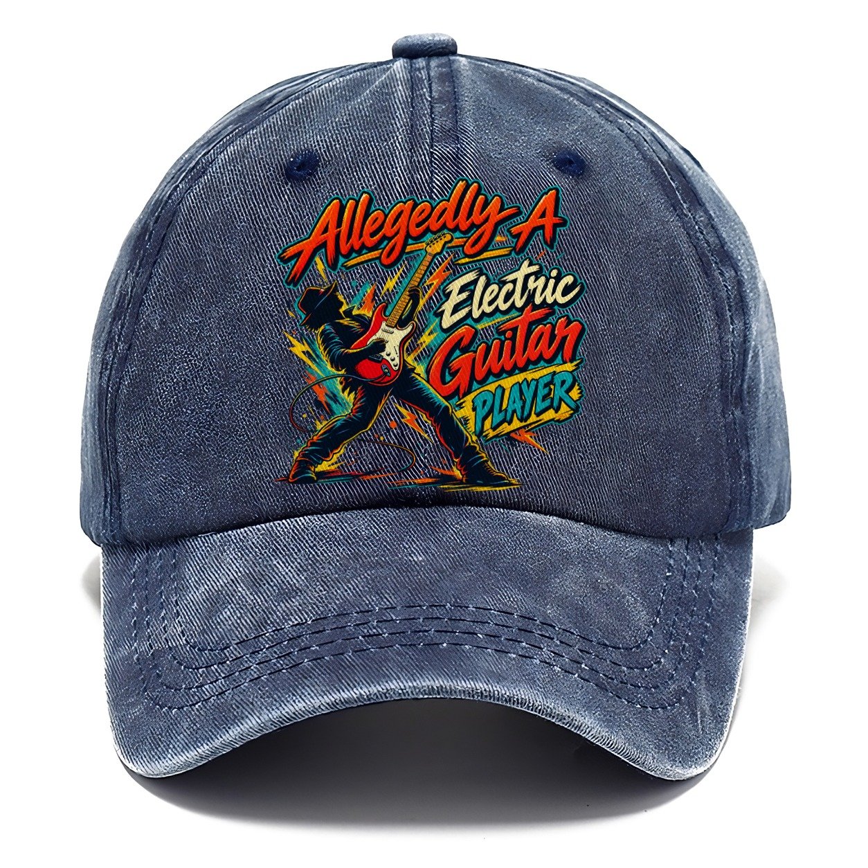 Allegedly A Electric Guitar Player Music Instruments Classic Cap – Twilight Navy