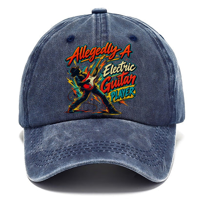 Allegedly A Electric Guitar Player Music Instruments Classic Cap – Twilight Navy