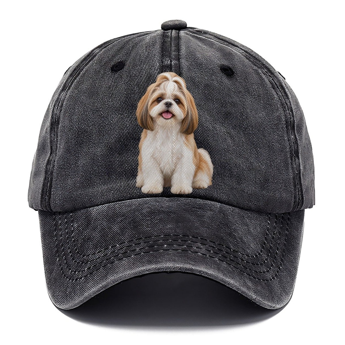 Shih Tzu Sitting Upright Top Breeds Classic Cap – Graphite