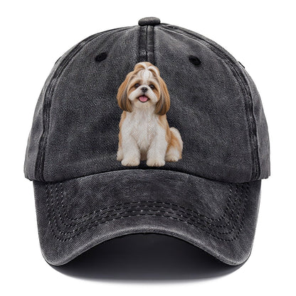 Shih Tzu Sitting Upright Top Breeds Classic Cap – Graphite