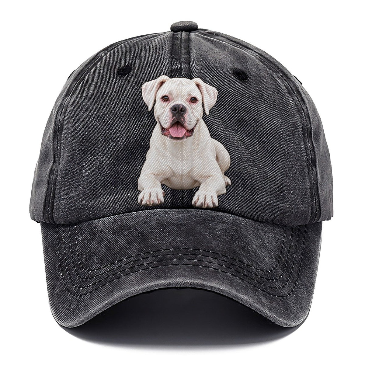 White Boxer Classic Cap – Graphite