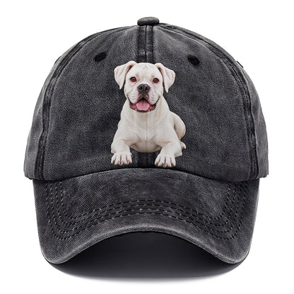 White Boxer Classic Cap – Graphite