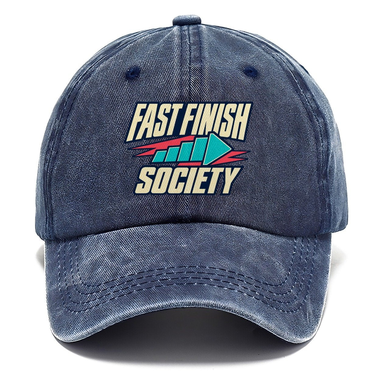 Fast Finish Society 90S Running Clubs Classic Cap – Twilight Navy