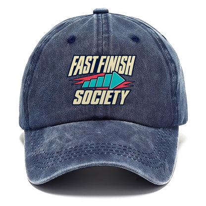 Fast Finish Society 90S Running Clubs Classic Cap – Twilight Navy