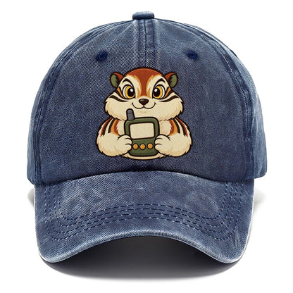 Chipmunk With A Locator Geocaching Classic Cap – Twilight Navy