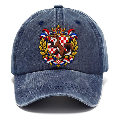 Croatia Heraldic Crest Country Logos Classic Cap – Twilight Navy