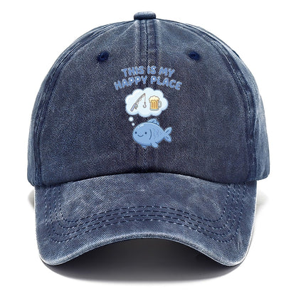This Is My Happy Place Fishing Classic Cap – Twilight Navy