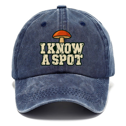 I Know A Spot Foraging And Mycology Classic Cap – Twilight Navy