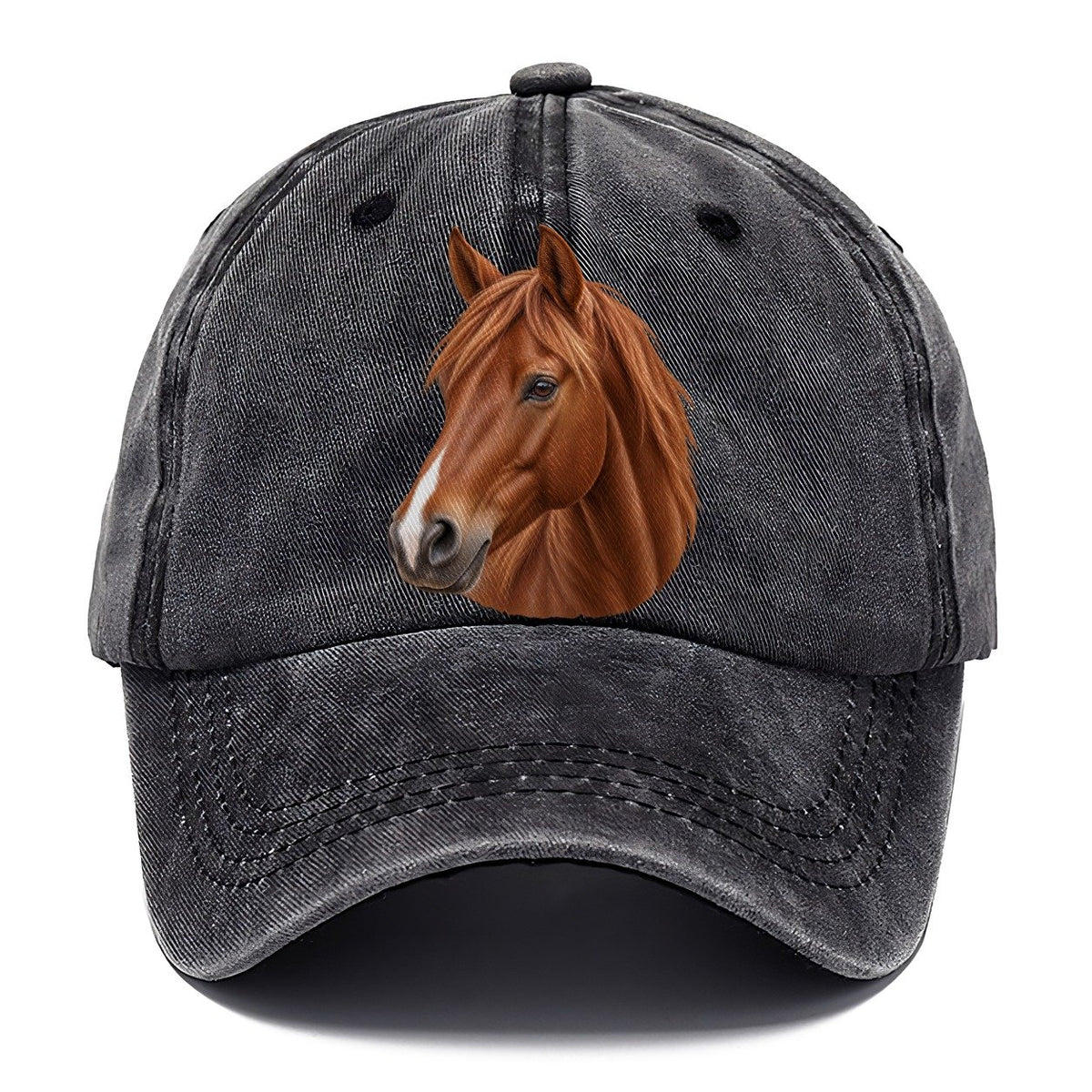 Chestnut Horse Gentle Muzzle Pastimes Companions Classic Cap – Graphite