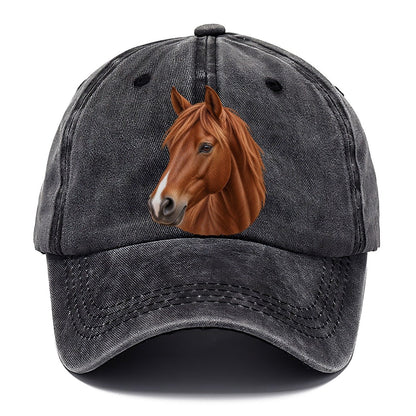 Chestnut Horse Gentle Muzzle Pastimes Companions Classic Cap – Graphite