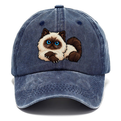 Himalayan Lounging Peeking Cats Classic Cap – Twilight Navy